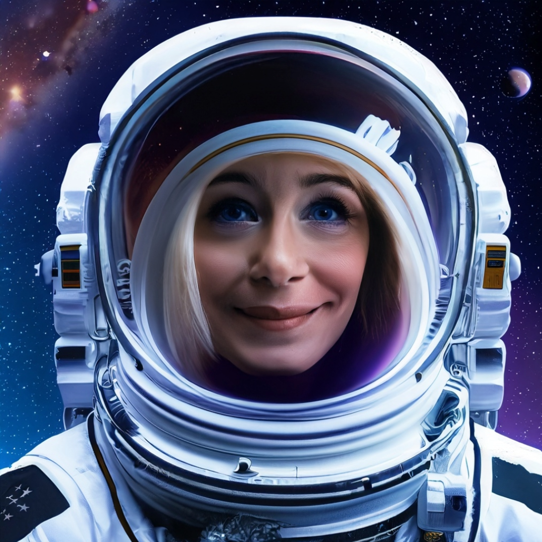 woman in spacesuit